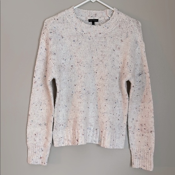 Violets and Roses Speckled Knit Sweater - Picture 1 of 4